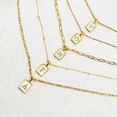 Pearl Gold Letter Necklace, Initial Necklace For Women, Letter Necklace, Gold Initial Necklace, Different Chain Options, Gift For Women